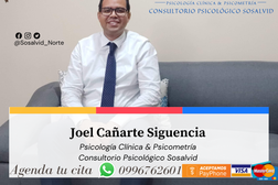 Psicólogo Joel Cañarte Siguencia - Consultorio Psicológico Sosalvid